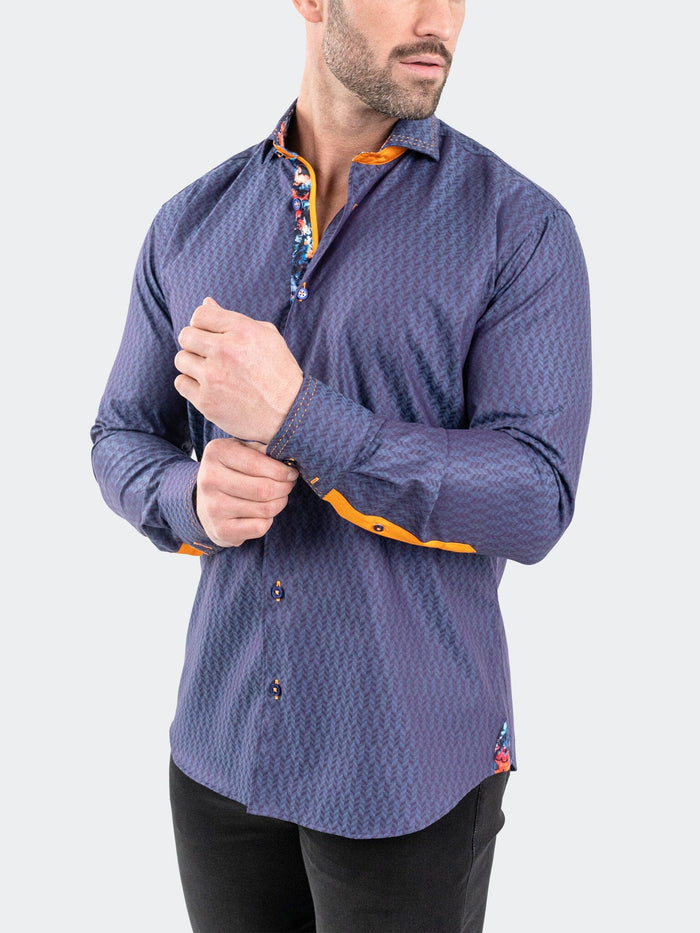 Maceoo Stretch Shirt | Einstein Jacqpique Purple