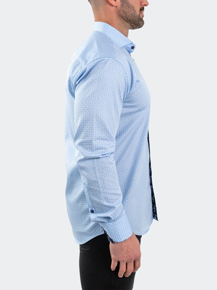 Maceoo Stretch Shirt | Einstein JacqPointSquare Blue