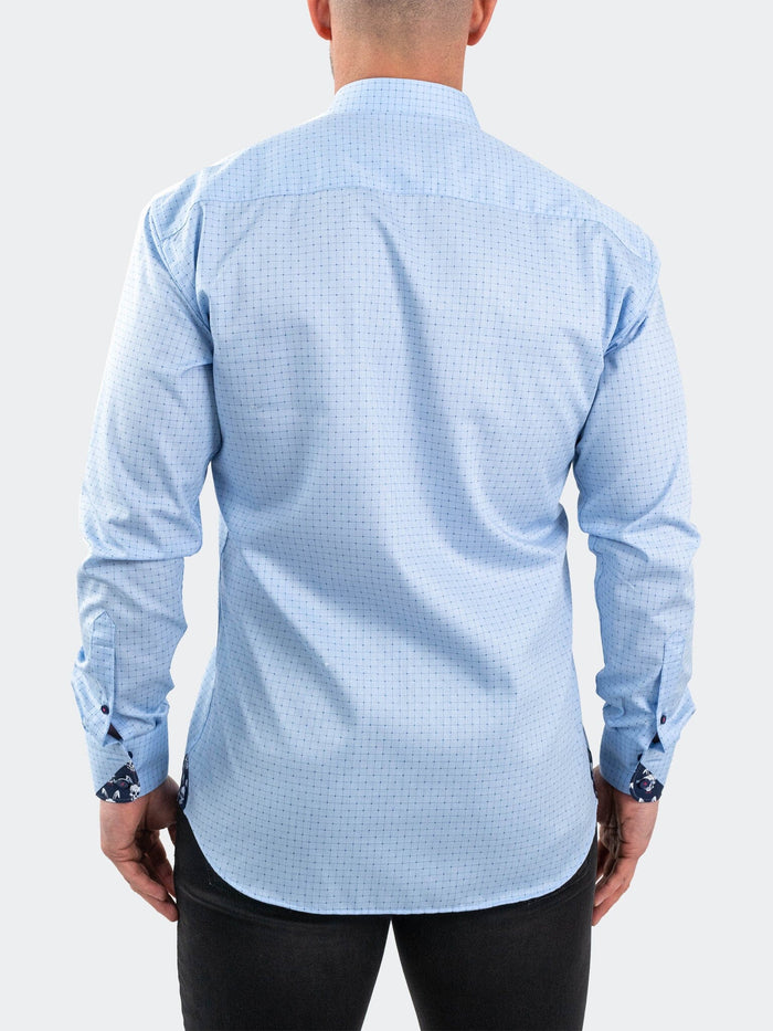 Maceoo Stretch Shirt | Einstein JacqPointSquare Blue