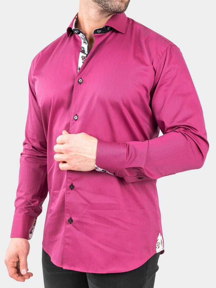 Maceoo Stretch Shirt | Einstein JacqStripes Purple