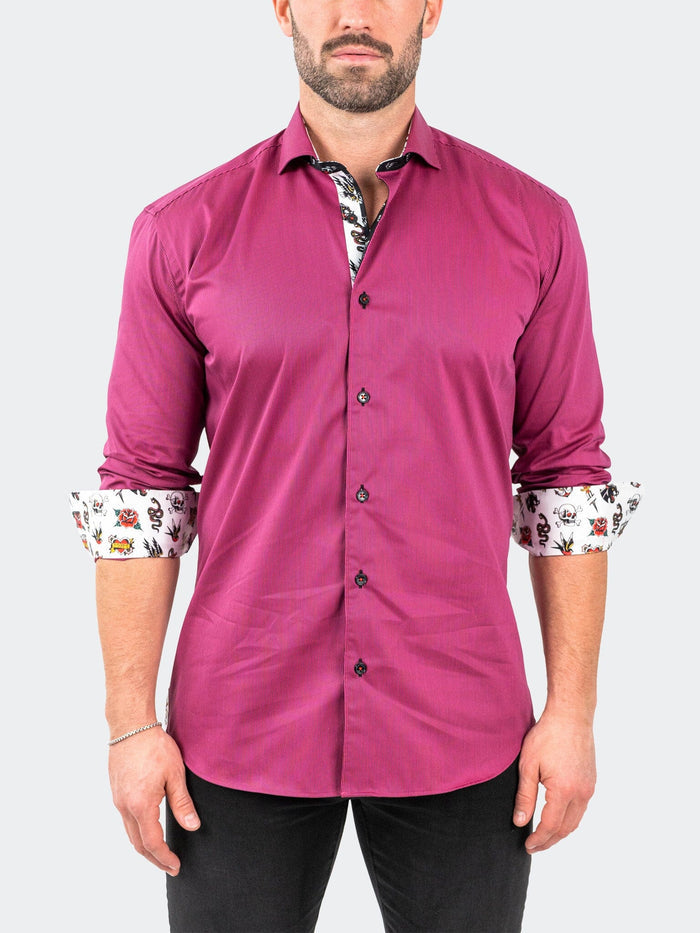 Maceoo Stretch Shirt | Einstein JacqStripes Purple