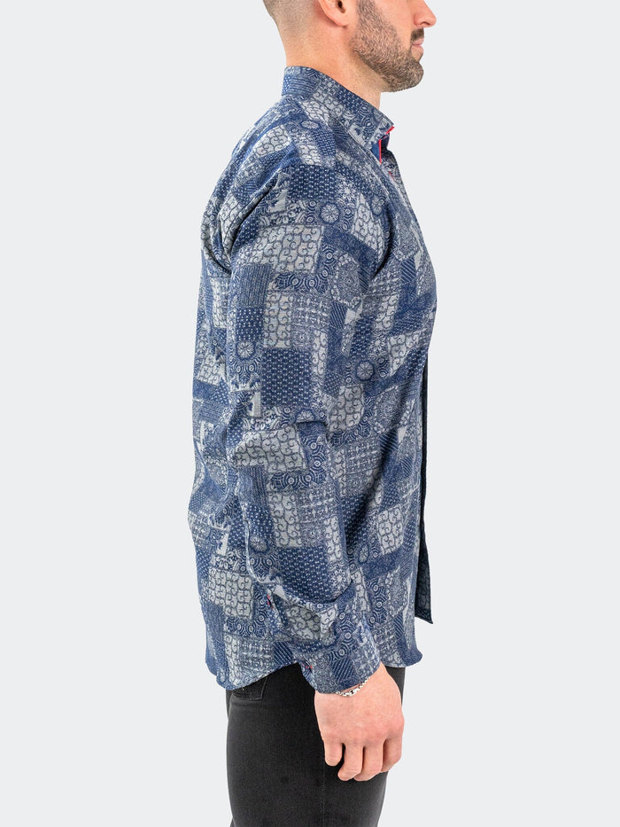 Maceoo Stretch Shirt | Einstein Jacqvosaic Grey