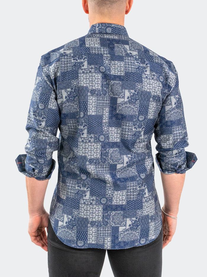 Maceoo Stretch Shirt | Einstein Jacqvosaic Grey