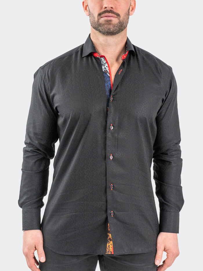 Maceoo Stretch Shirt | Einstein Jacqwings Black