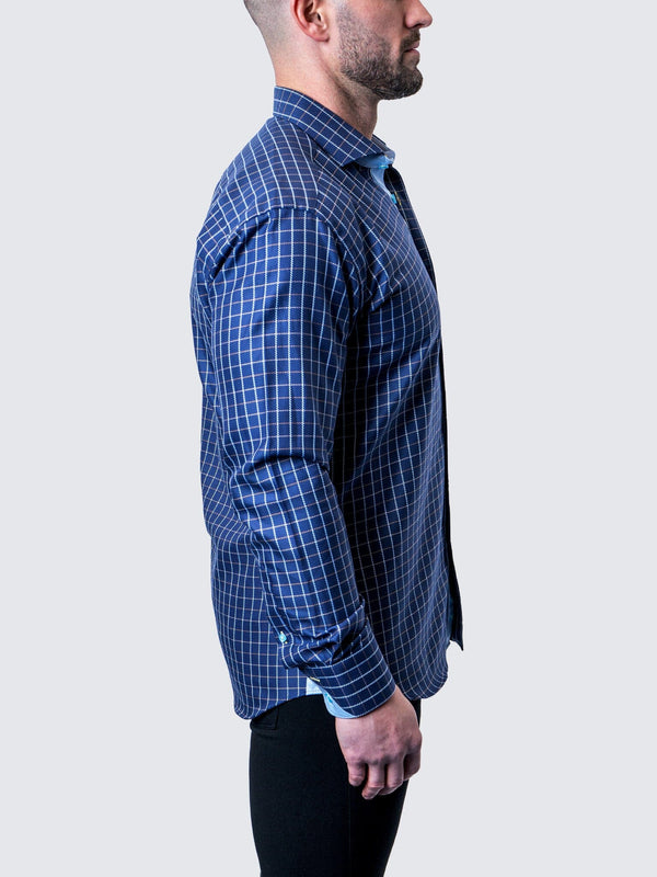 Maceoo Shirt | Einstein Royal Check Blue