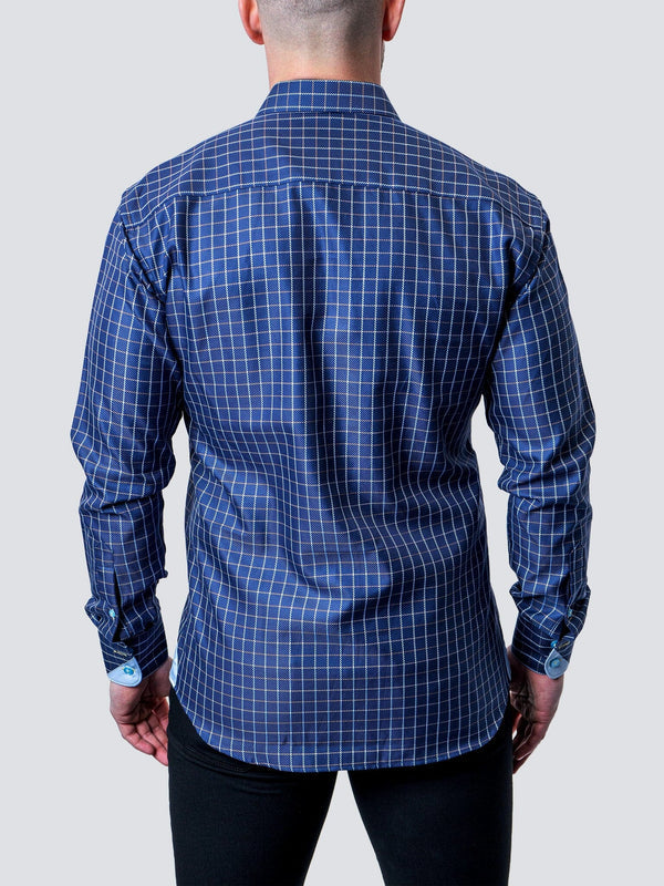 Maceoo Shirt | Einstein Royal Check Blue