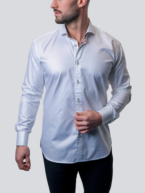 Maceoo Stretch Shirt | Einstein Shimmer White