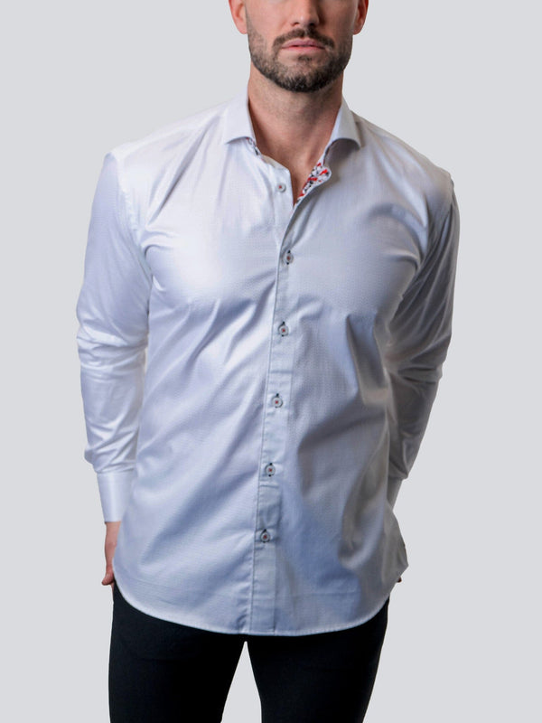 Maceoo Stretch Shirt | Einstein Shimmer White