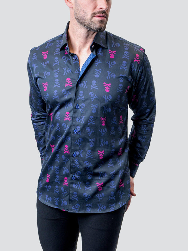 Maceoo Shirt | Fibonacci Skull Line Multi