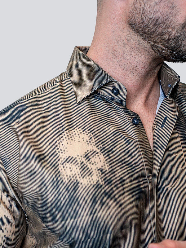 Maceoo Shirt | Fibonacci Skull Sand Brown