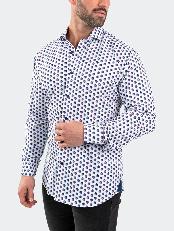 Maceoo Stretch Shirt | Einstein StretchCuboid White