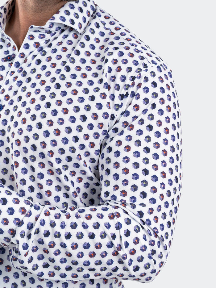 Maceoo Stretch Shirt | Einstein StretchCuboid White