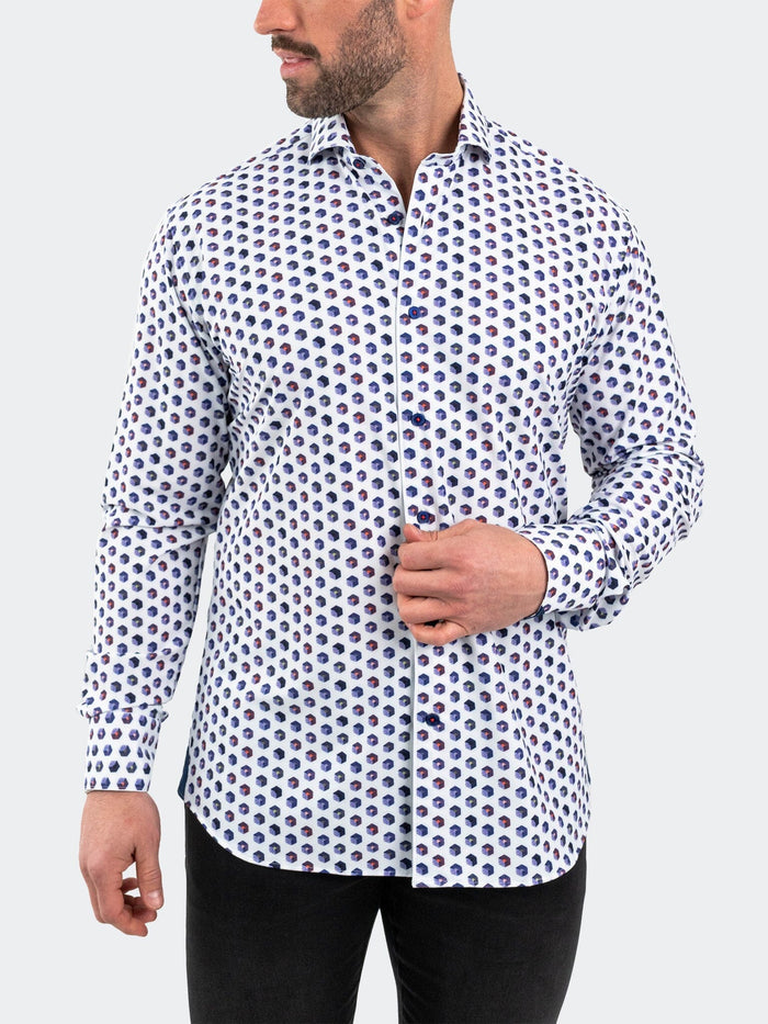 Maceoo Stretch Shirt | Einstein StretchCuboid White