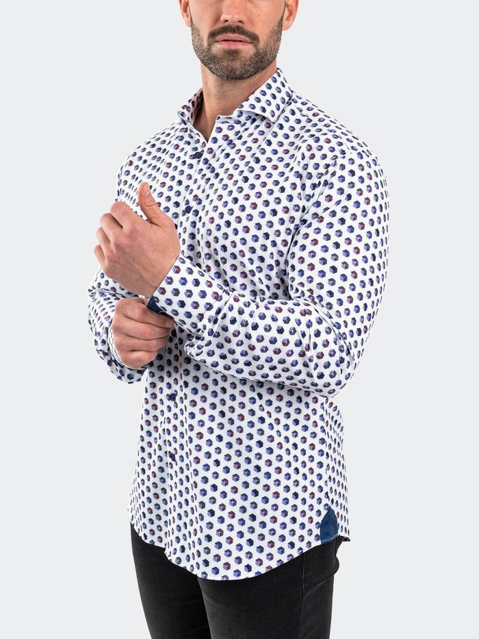 Maceoo Stretch Shirt | Einstein StretchCuboid White