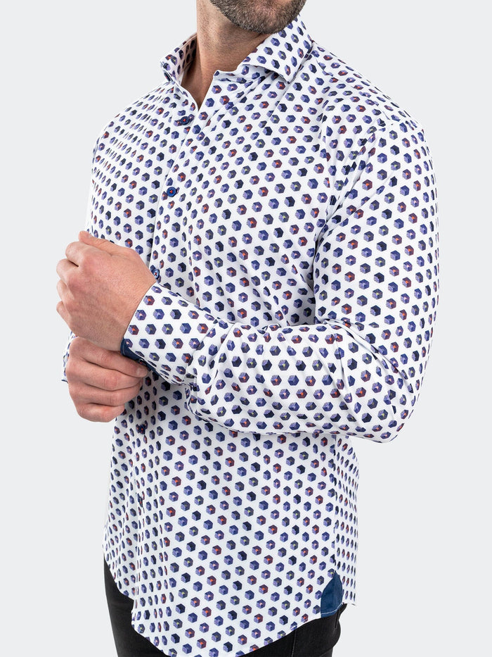 Maceoo Stretch Shirt | Einstein StretchCuboid White