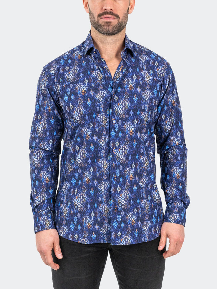 Maceoo Stretch Shirt | Einstein StretchDragonEye Blue