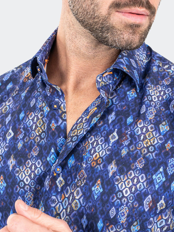 Maceoo Shirt | Einstein StretchDragonEye Blue