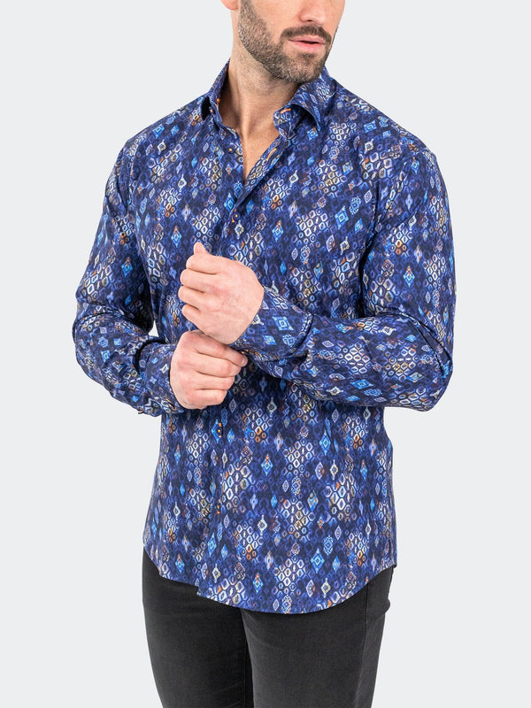 Maceoo Shirt | Einstein StretchDragonEye Blue