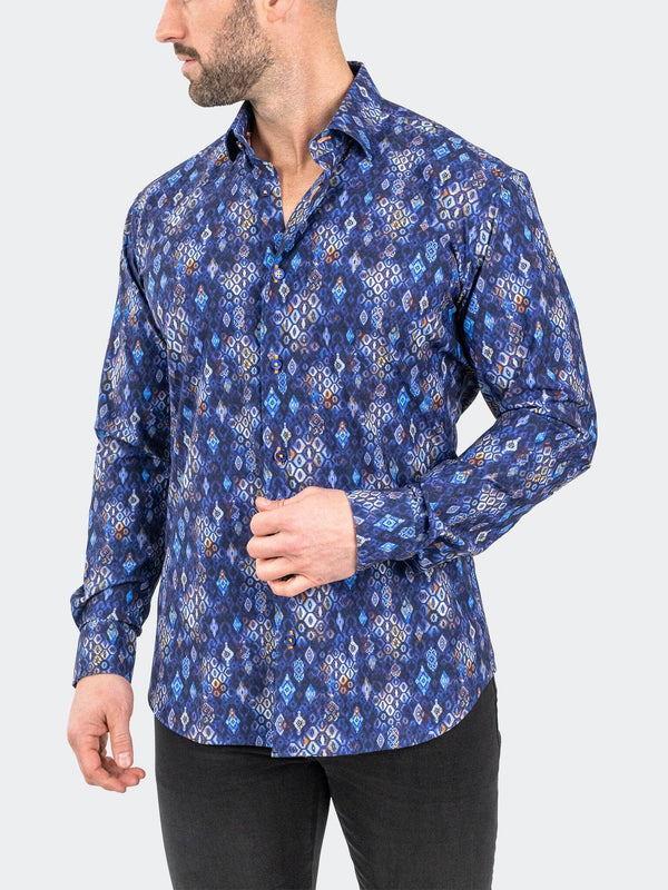 Maceoo Shirt | Einstein StretchDragonEye Blue