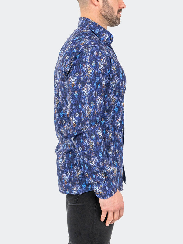 Maceoo Shirt | Einstein StretchDragonEye Blue