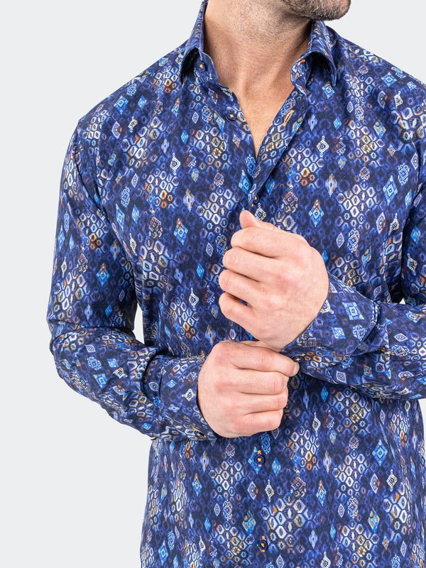 Maceoo Shirt | Einstein StretchDragonEye Blue