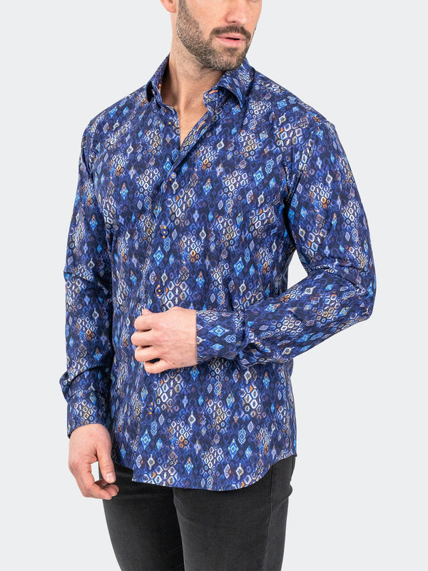 Maceoo Shirt | Einstein StretchDragonEye Blue