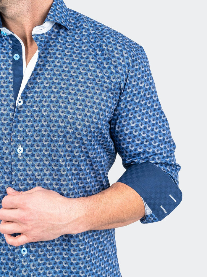 Maceoo Stretch Shirt | Einstein StretchHexafan Blue