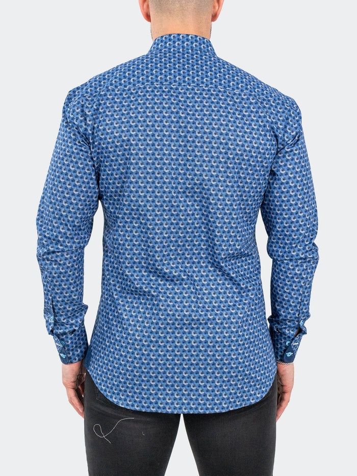 Maceoo Stretch Shirt | Einstein StretchHexafan Blue