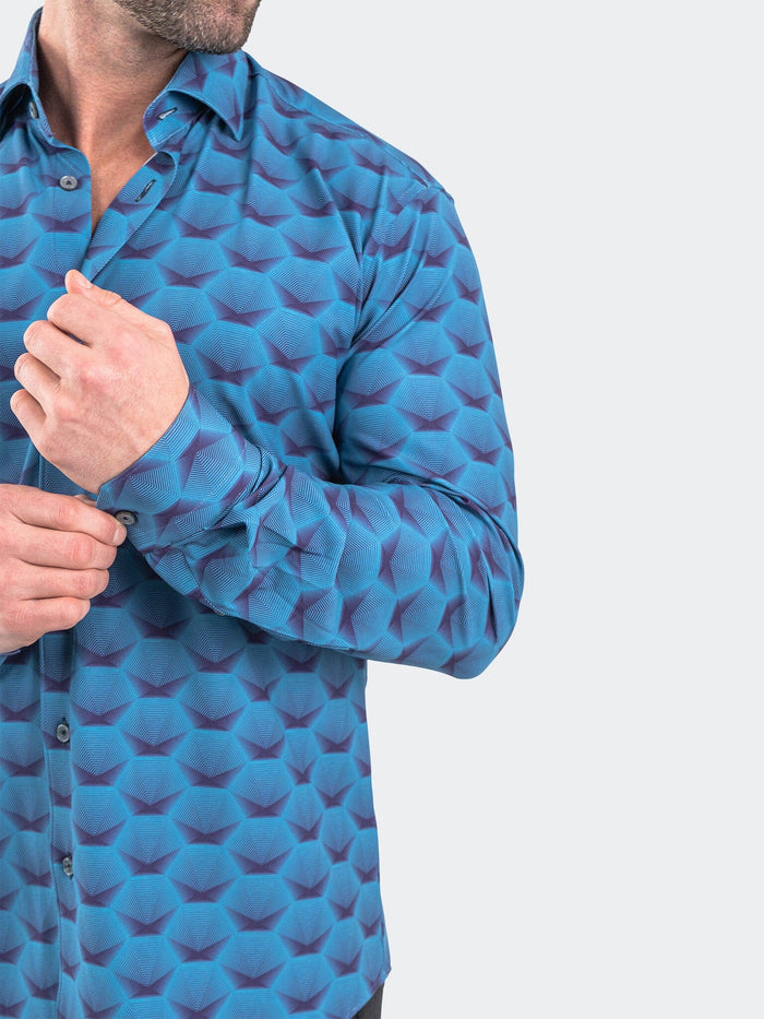 Maceoo Stretch Shirt | Einstein StretchHorizon Blue