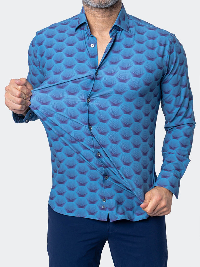 Maceoo Stretch Shirt | Einstein StretchHorizon Blue