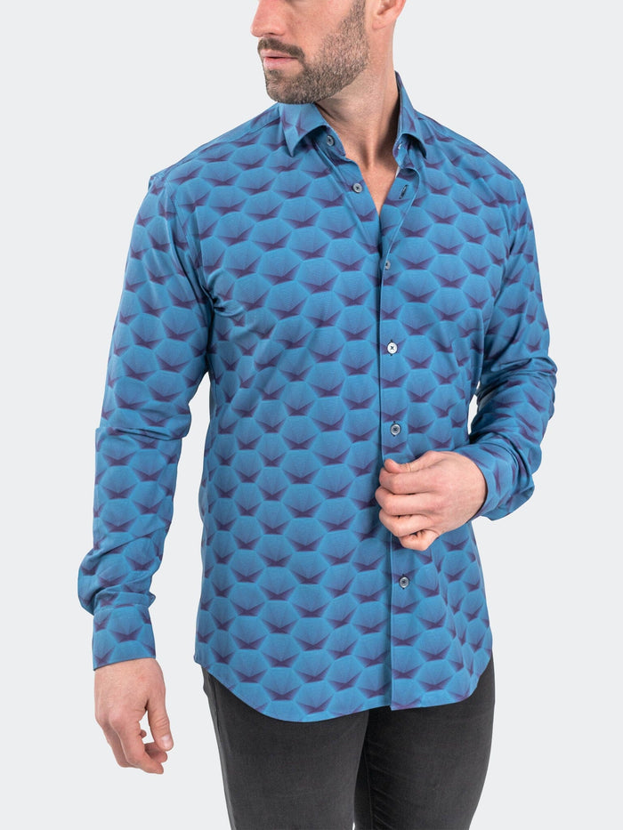 Maceoo Stretch Shirt | Einstein StretchHorizon Blue