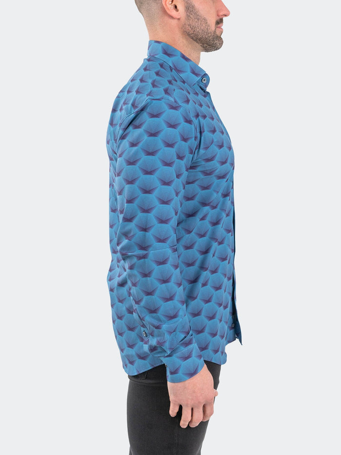 Maceoo Stretch Shirt | Einstein StretchHorizon Blue