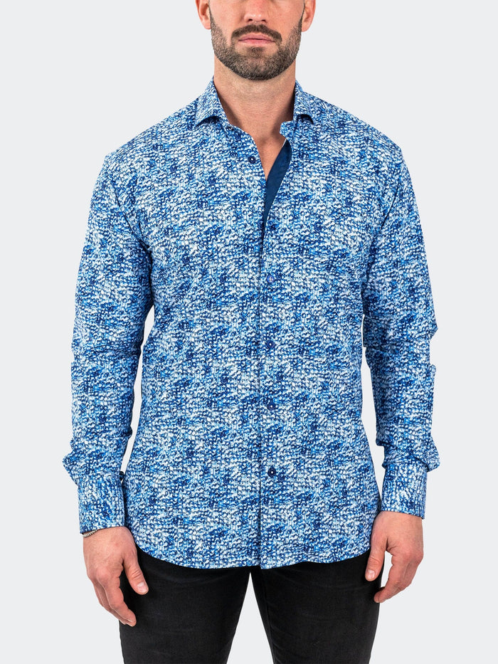 Maceoo Stretch Shirt | Einstein StretchIceCubes Blue