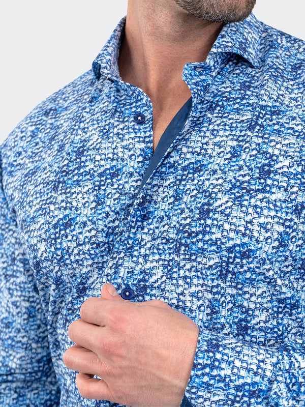 Maceoo Shirt | Einstein StretchIceCubes Blue