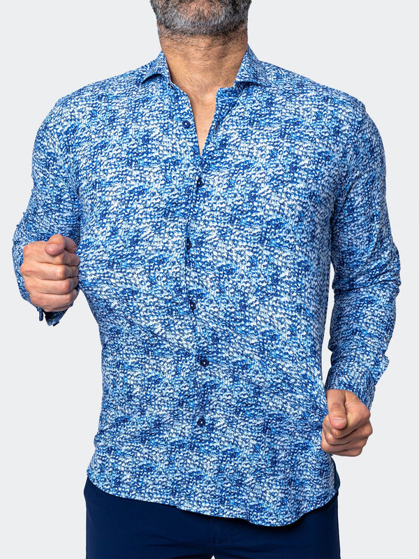 Maceoo Shirt | Einstein StretchIceCubes Blue