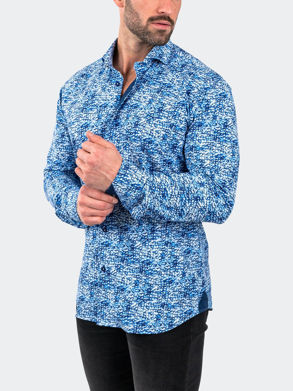 Maceoo Shirt | Einstein StretchIceCubes Blue