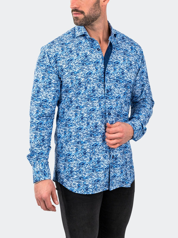 Maceoo Shirt | Einstein StretchIceCubes Blue