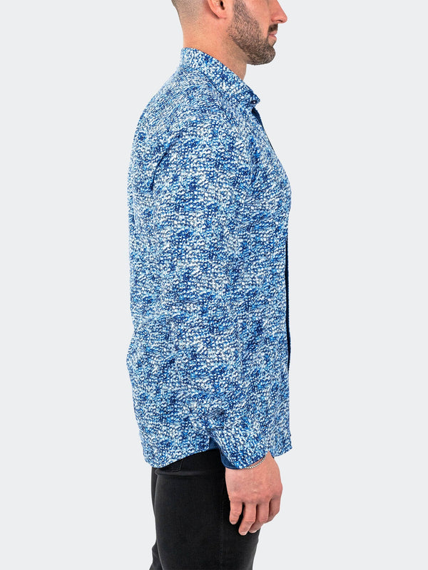 Maceoo Shirt | Einstein StretchIceCubes Blue