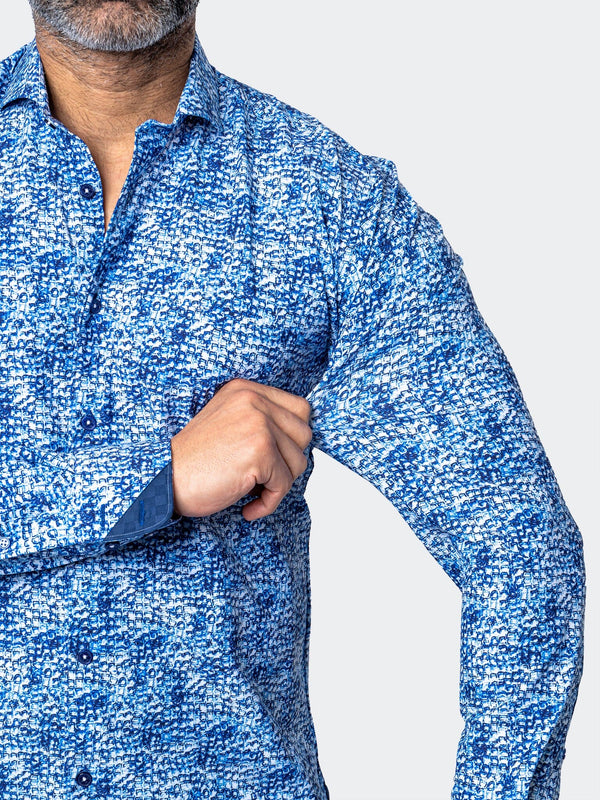 Maceoo Shirt | Einstein StretchIceCubes Blue