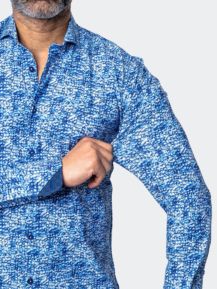 Maceoo Stretch Shirt | Einstein StretchIceCubes Blue