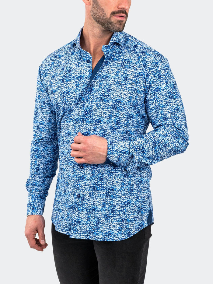 Maceoo Stretch Shirt | Einstein StretchIceCubes Blue