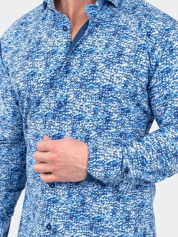 Maceoo Shirt | Einstein StretchIceCubes Blue