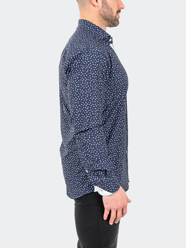 Maceoo Shirt | Einstein StretchMicroPaisley Navy