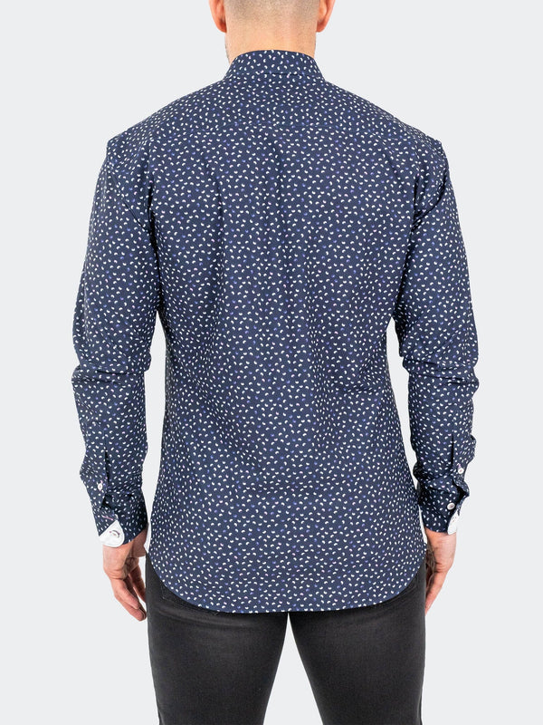 Maceoo Shirt | Einstein StretchMicroPaisley Navy