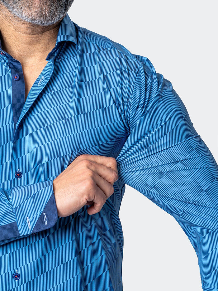 Maceoo Stretch Shirt | Einstein StretchOptical Blue