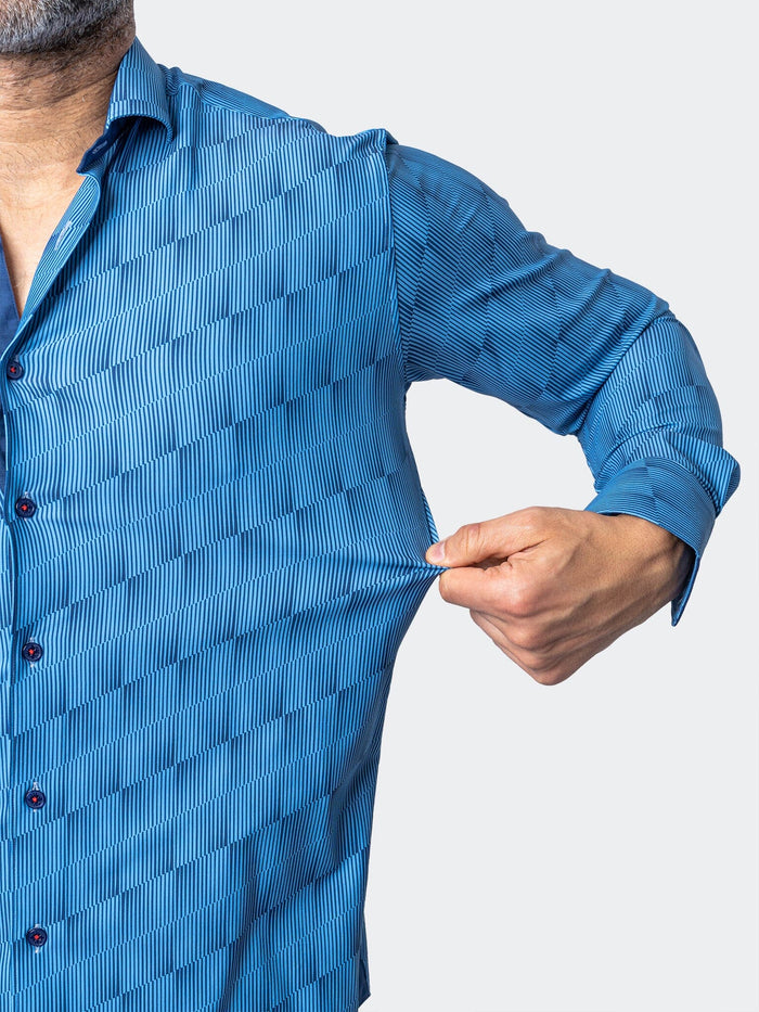 Maceoo Stretch Shirt | Einstein StretchOptical Blue