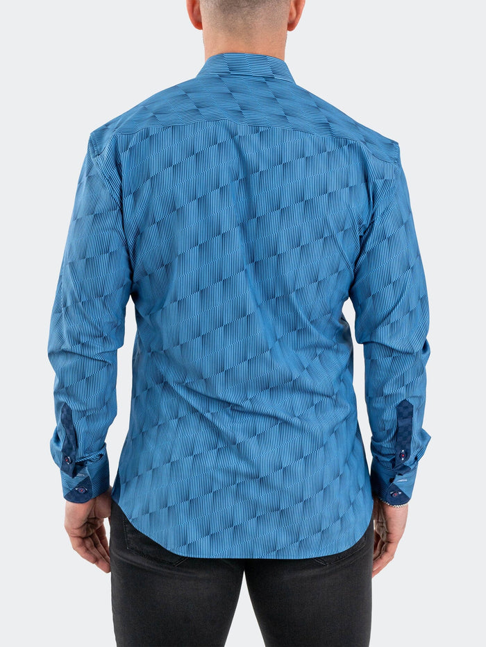 Maceoo Stretch Shirt | Einstein StretchOptical Blue