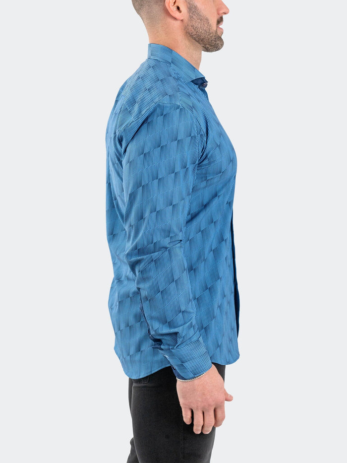 Maceoo Stretch Shirt | Einstein StretchOptical Blue