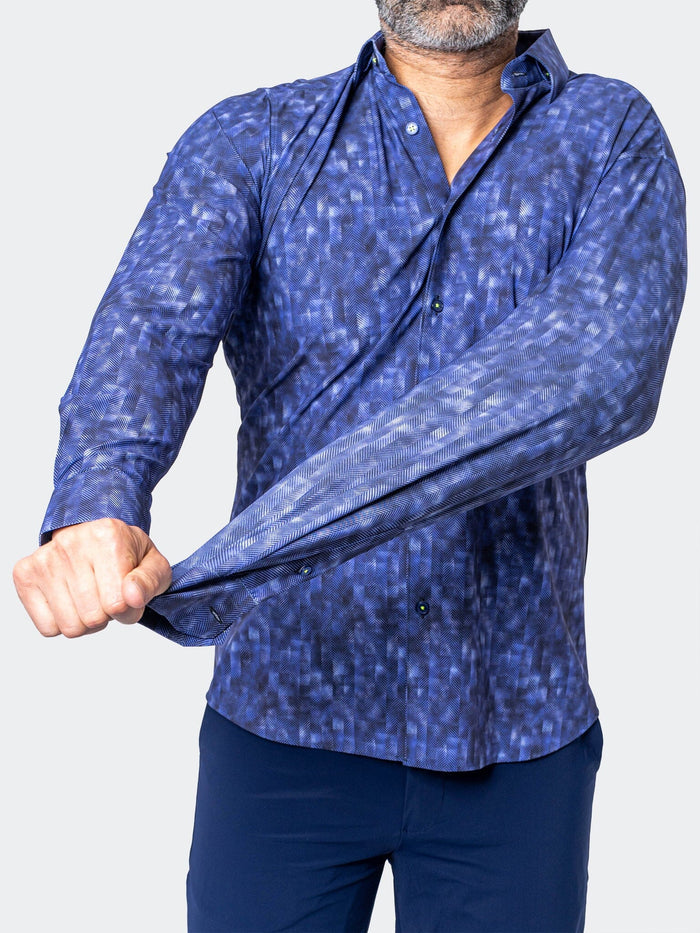 Maceoo Stretch Shirt | Einstein StretchiPixelated Purple