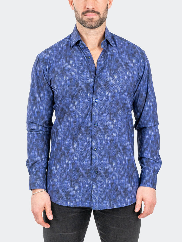 Maceoo Stretch Shirt | Einstein StretchiPixelated Purple